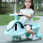 QT-8098 Kids Swing Car Ride-On Toy with Music & Light