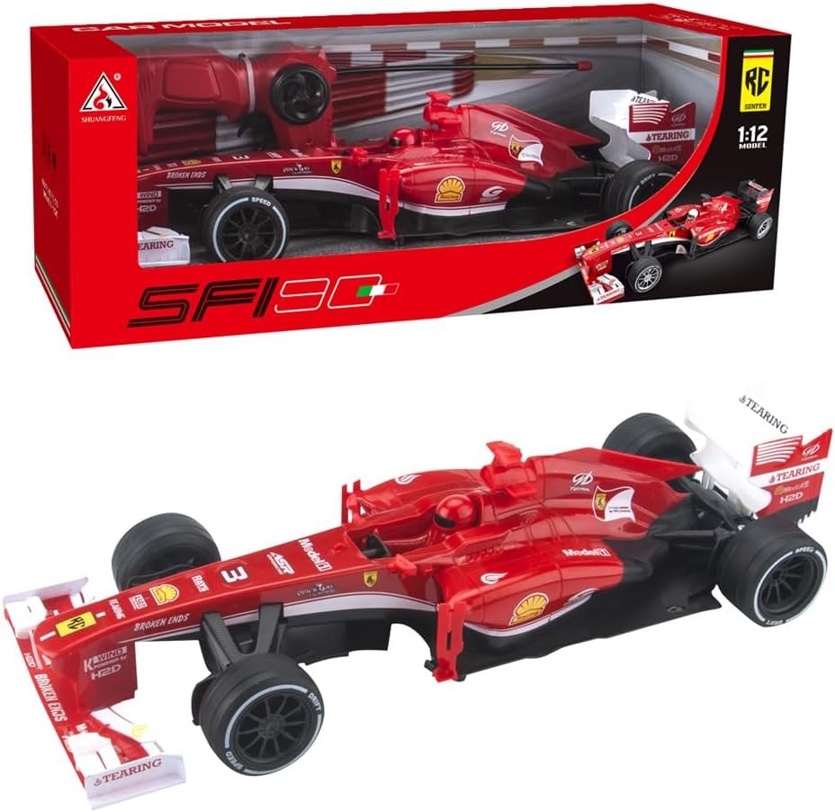 45cda4691f6f158ee5d1e642342e60c4 1:12 Scale F1 SF190 Racing Car Toy Remote Control - Image 1