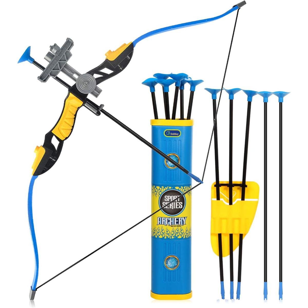 64a8bdb946a5e8f98995df22e31b0702 Kids Bow and Arrows Archery Set Toy with 3 Suction Cup Arrow - Image 1