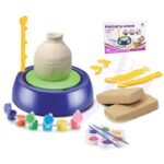 Electric Pottery Wheel Arts Craft Learning Sculpture Educational Toy Gift for Girls Boys Kids Children Toddlers Beginners (22x22cm) - Image 2