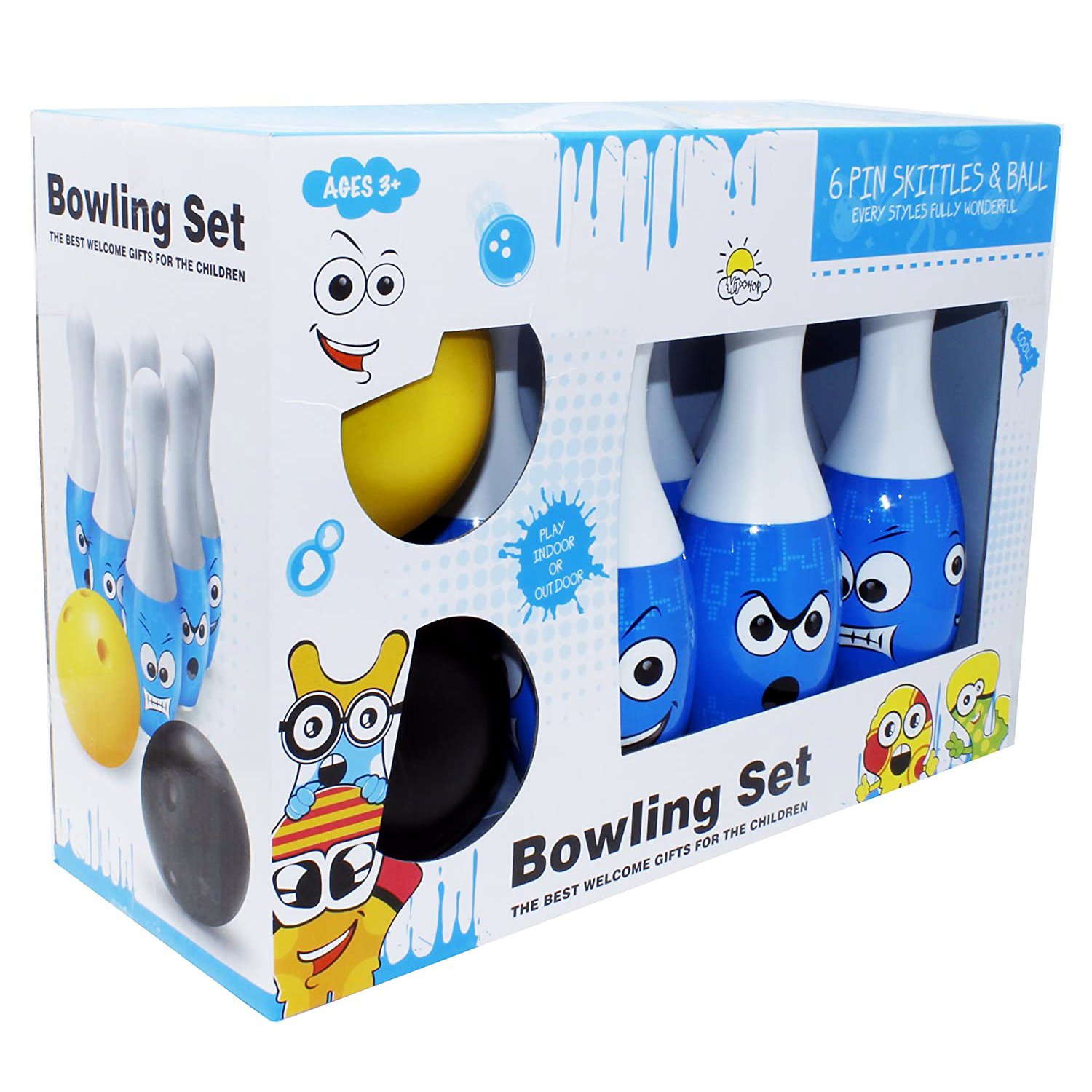 e0248ede0ab348867f1d31fdc77940b3 Bowling Game Set 6 Bottles & 2 Balls - Image 1