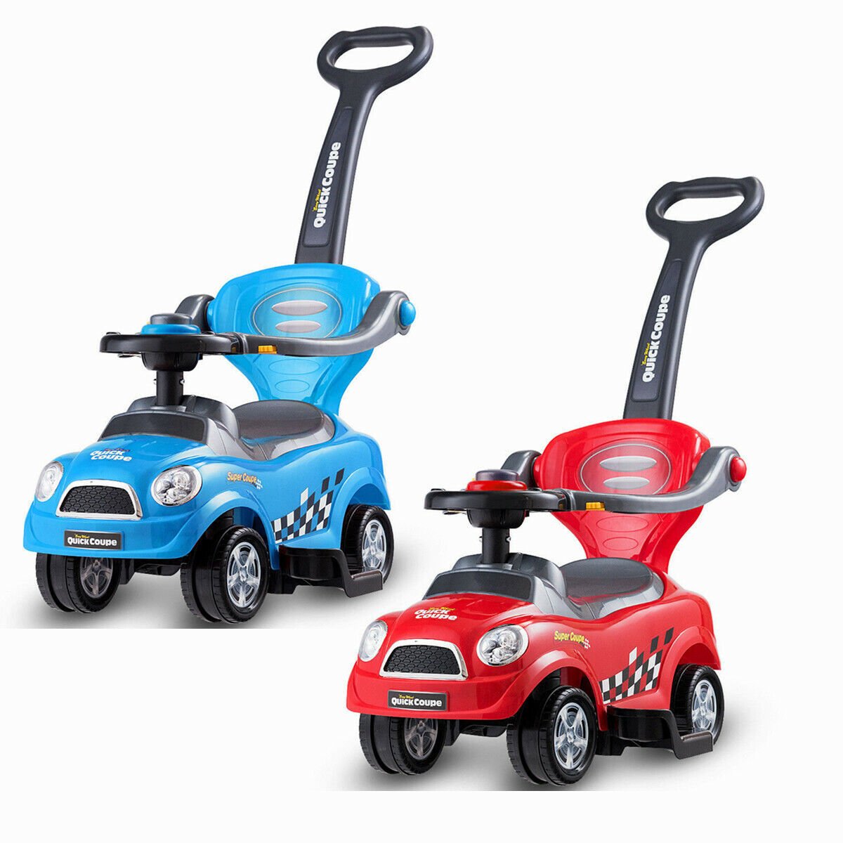 s-l1200 3 in 1 Ride on Push Along Car Horn Sound Safety Barrier Storage Seat Kids Toy - Image 1