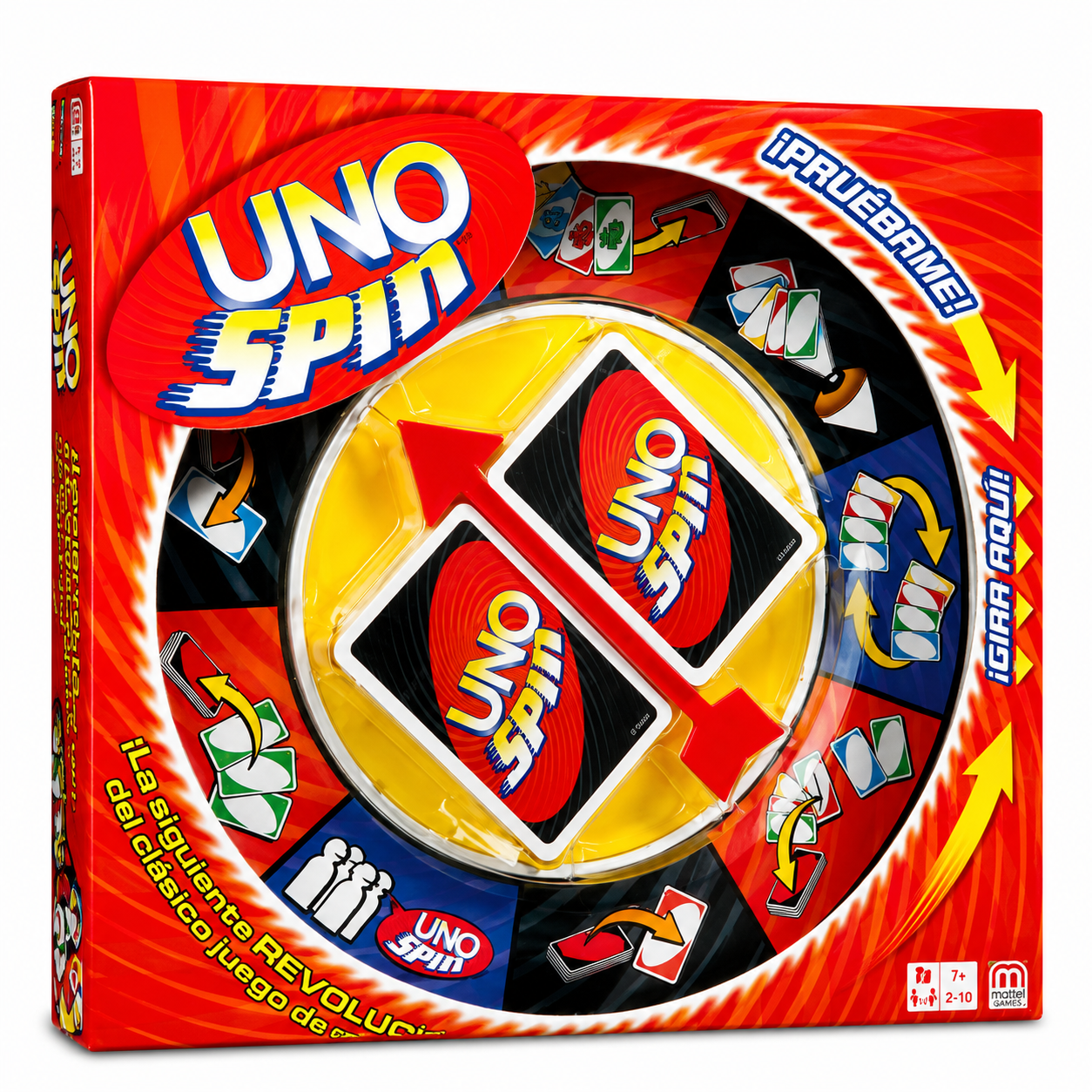 7d95d368-eb69-4fa1-94bf-5a005a07afcc UNO Spin Deluxe Family Card Game with Spinner Wheel - Image 1