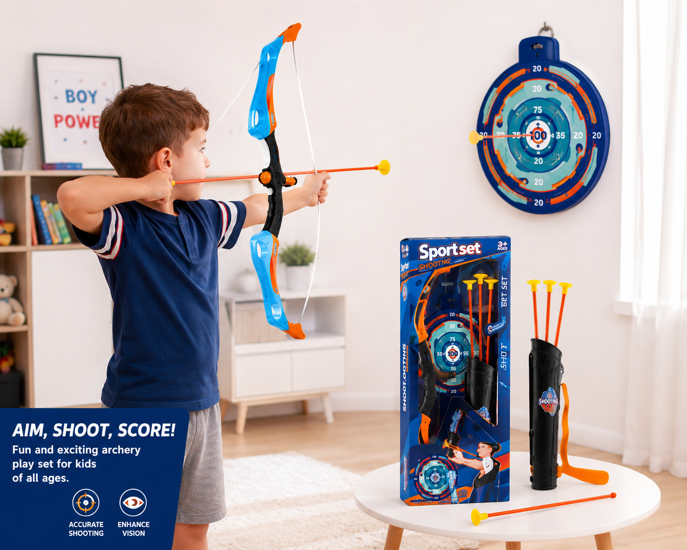 884d64a1-9895-4242-9814-0c5154a9a012 Kids Archery Sport Shooting Bow & Arrow Set - Image 1