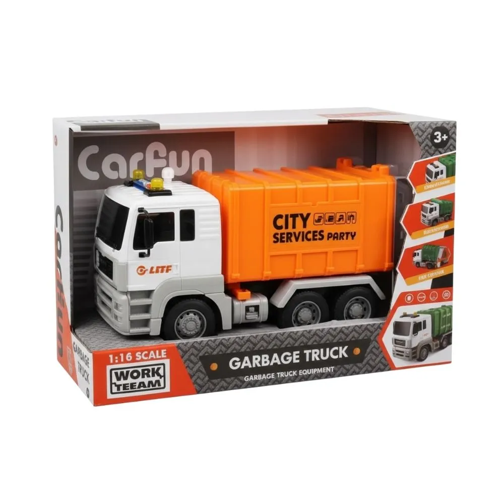 8YMJu8k1n5QnQUqve1924sNKWUceCxGlIfJt4x27 1:12 Scale Garbage Truck Toy with Lights and Sound – Kids’ Special Vehicle - Image 1