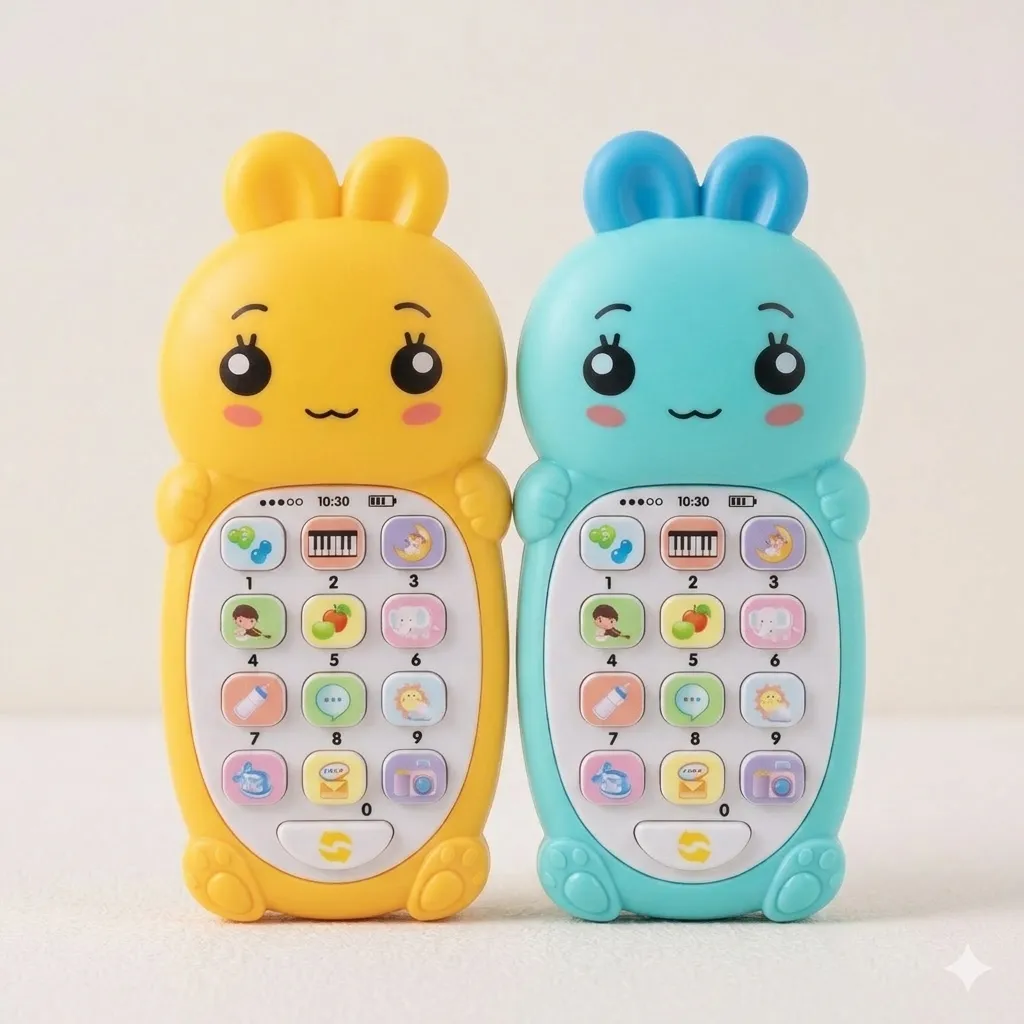 wHsrWm6yHmXuq5XNw1TG0p0tbogUQstqCFz6q4pH Kids Bunny Learning Mobile Phone Toy with Sound & Light - Image 1