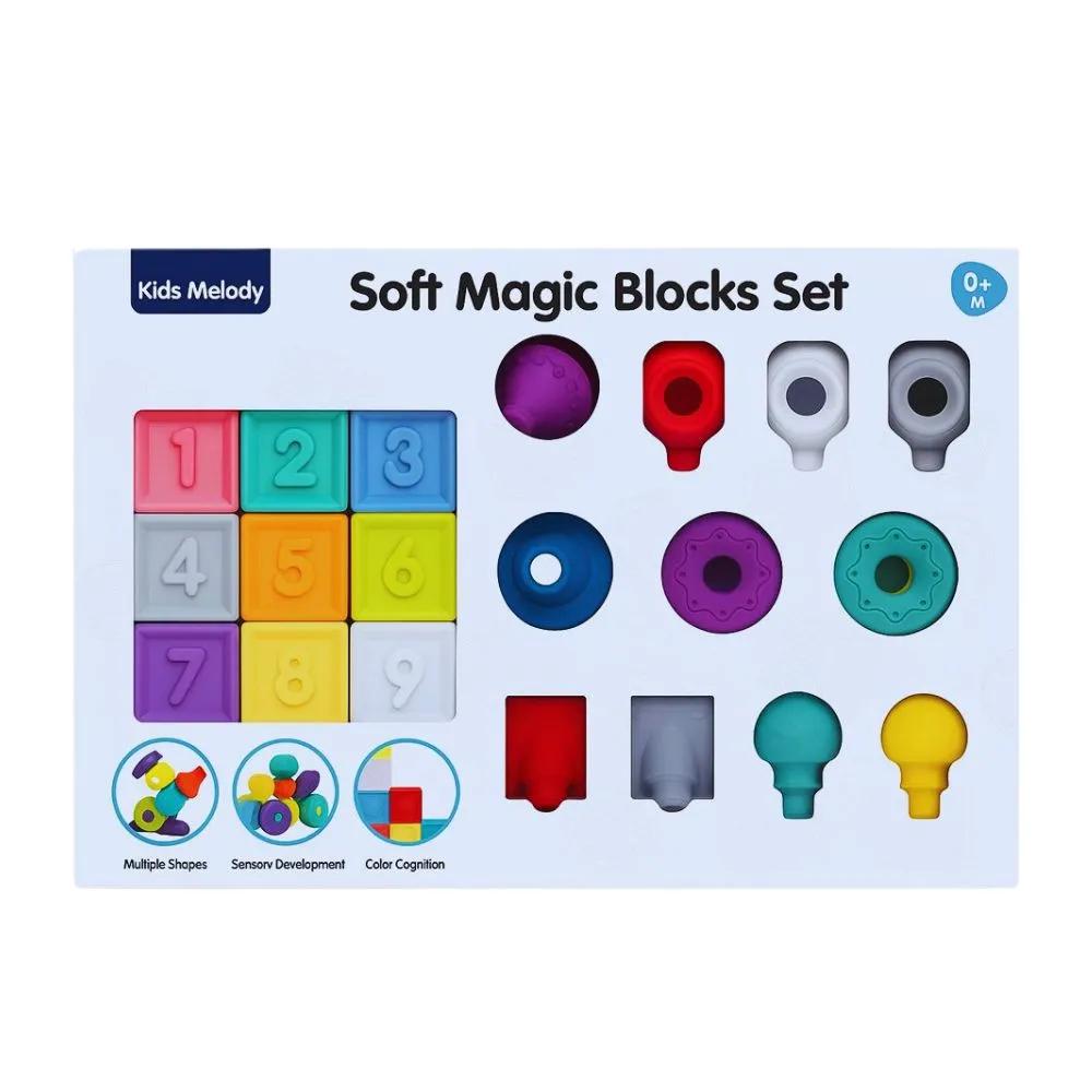 xMqfXSiKMyrGwp6lX5lMixJ1NSVpeSAdhJVAZCon Soft Magic Block Set – Creative & Safe Building Toys for Kids - Image 1