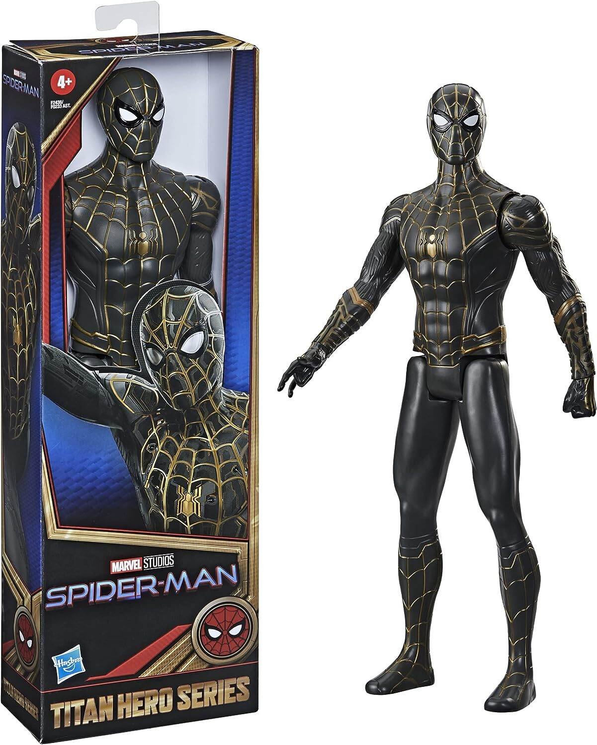 cd68f9ce3ae30ab312f7ebf1d77ecf39 Hasbro Marvel Spider-Man Titan Hero Series 12-Inch Black and Gold Suit Action Figure Toy, Inspired By Spider-Man Movie, For Kids Ages 4 and Up - Image 1