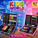 Kids Art Painting Set with Watercolor Pen & Crayons